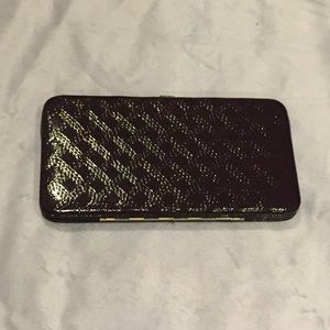 NWOT Dark Purple faux quilted Wallet